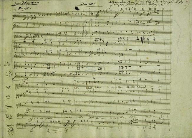 Autograph score of Dies Irae